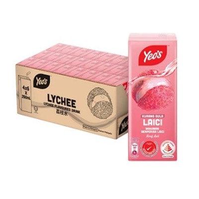 YEO'S LYCHEE-KOTAK (250ML x 24)